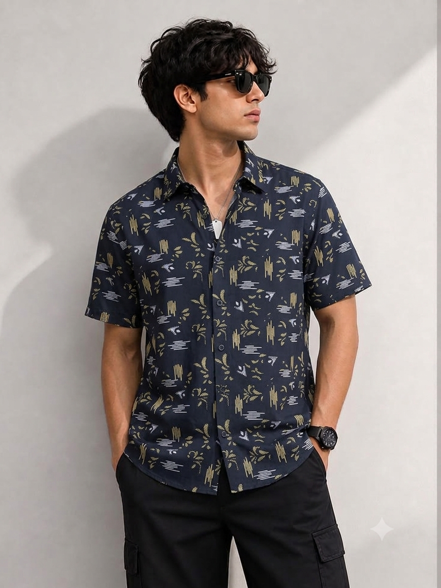 Men's Premium Print Half Sleeve Shirt