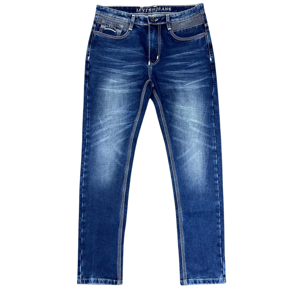 Men's Premium Deep Blue Washed Denim Jeans