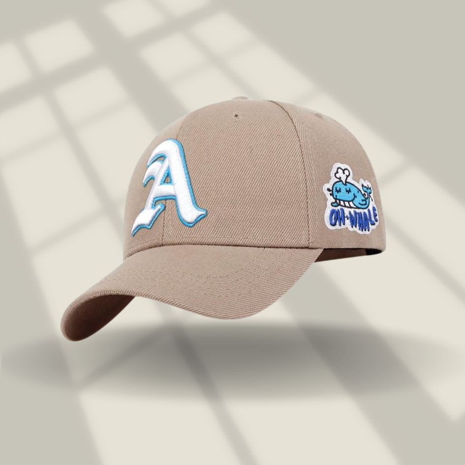Premium Embroidered Baseball Cap – Beige